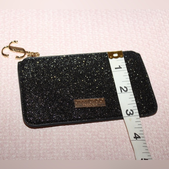 Jimmy Choo Wallet Coin Purse Black Glitter New - Picture 8 of 8